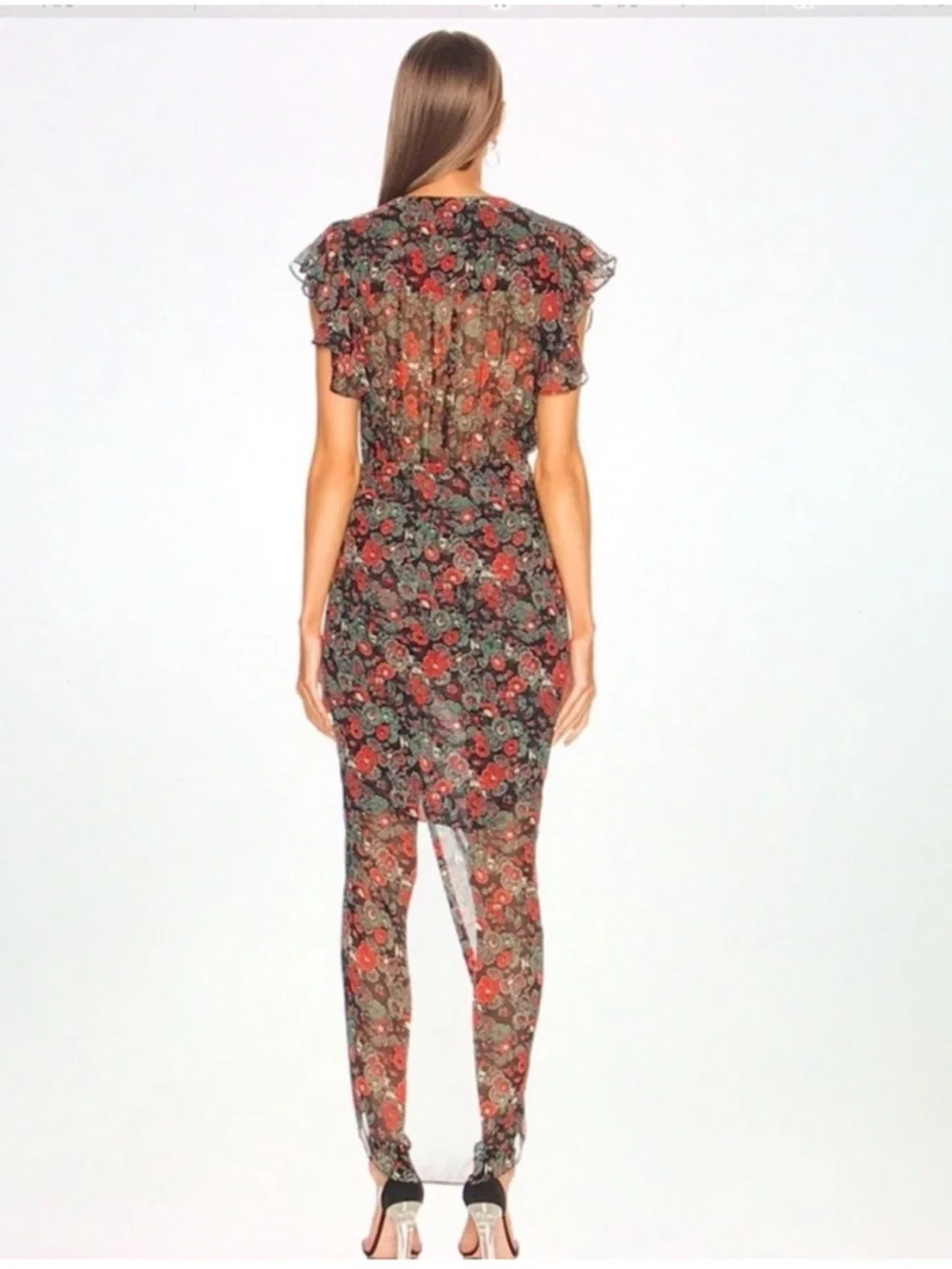 Veronica Beard Cecile Ruched Floral Silk Dress size 4